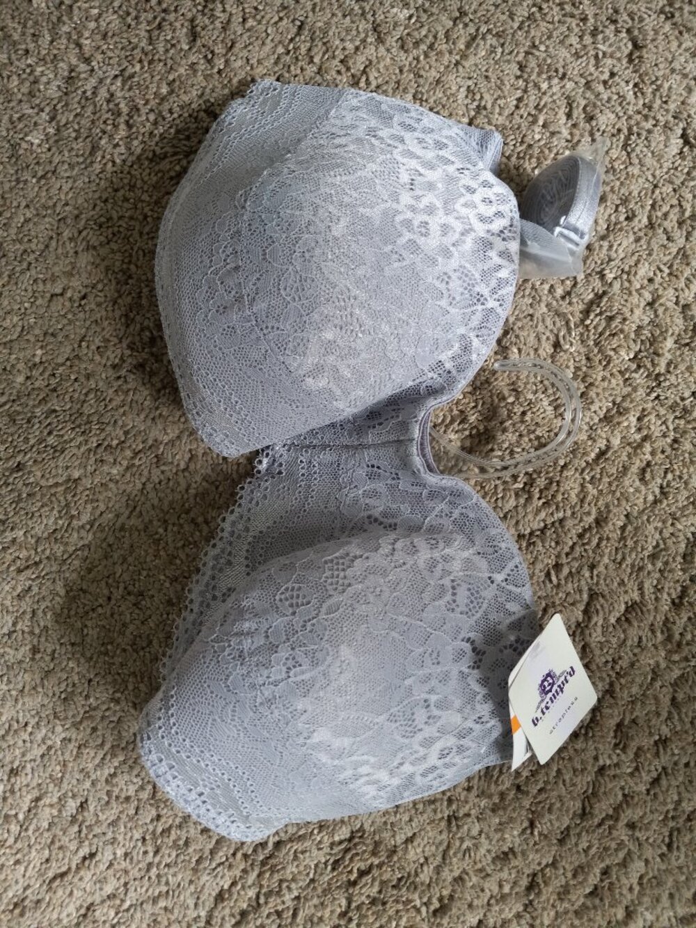 b.tempted Wacoal Strapless Bra 34DD tag attached Lilac NEW